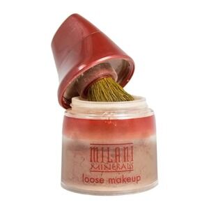 Milani Minerals Loose Makeup 03 Creamy Natural w/ Twist-Down Brush Sealed